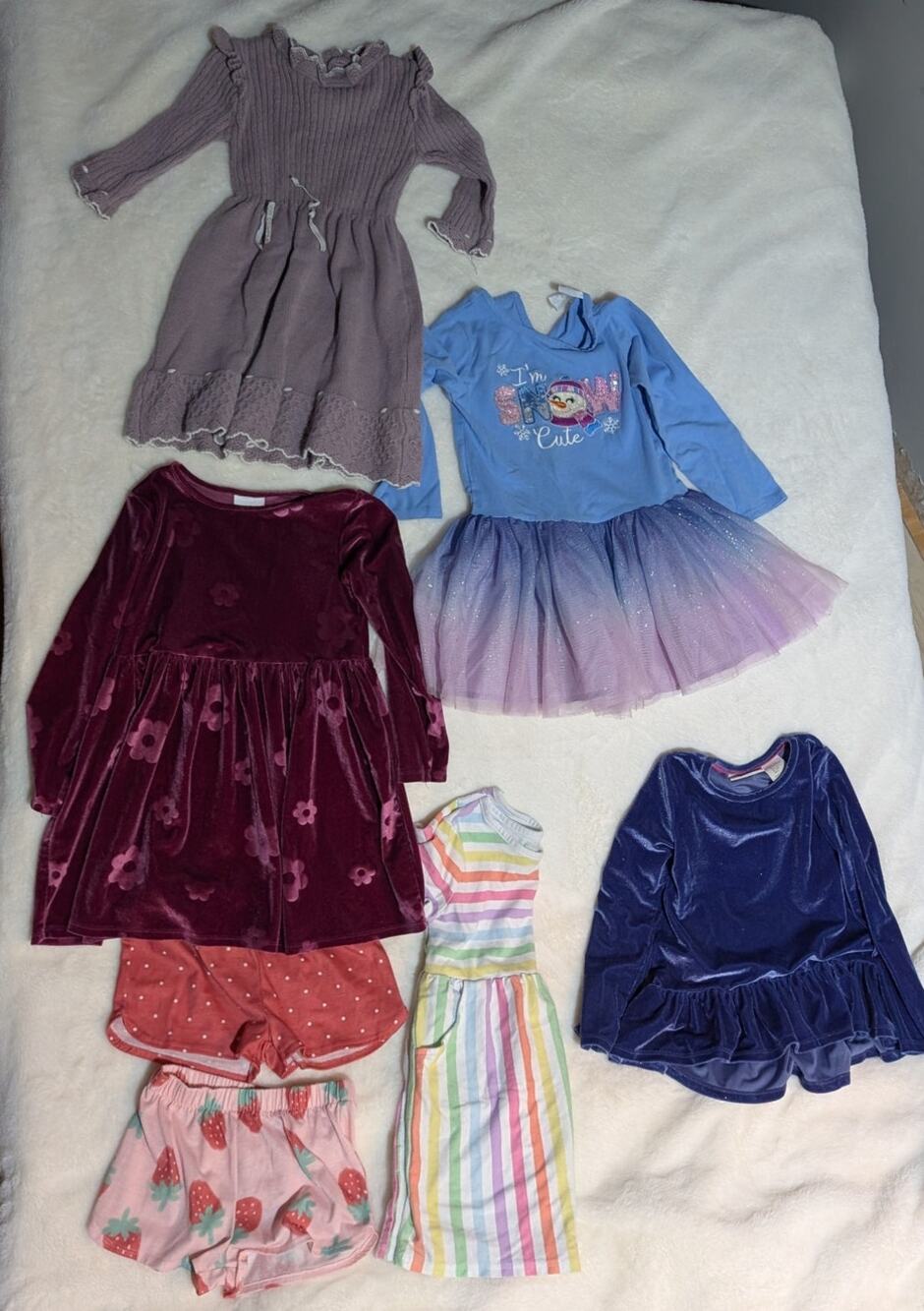 Girls 4T Clothing Bundle | 7 Pc Dresses Tops Pajama Shorts | Cynthia Rowley